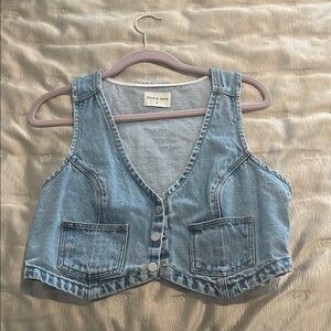 Abrand Light Blue Denim Tank Top
